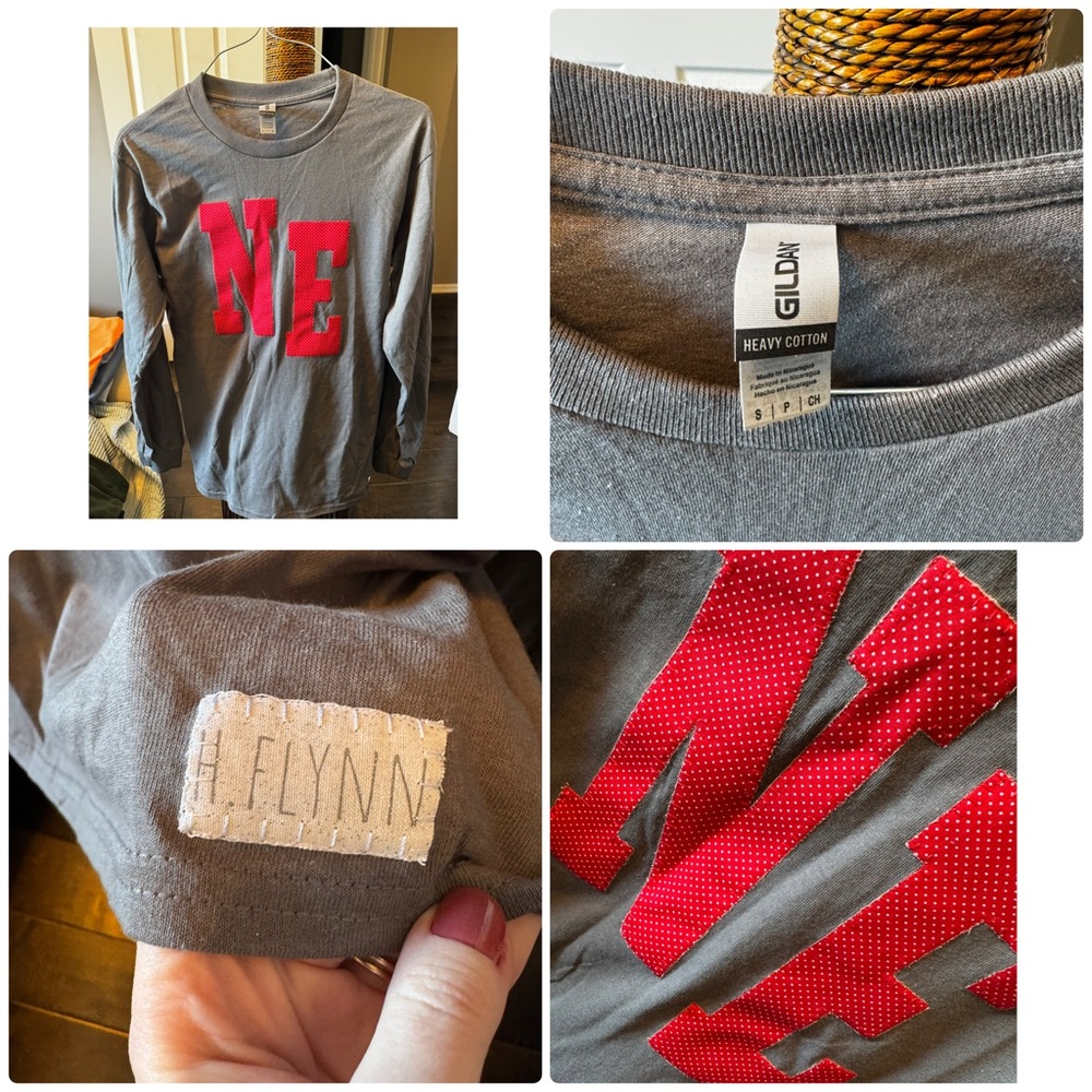 Gildan Gray and Red women’s Nebraska long sleeve shirt H Flynn